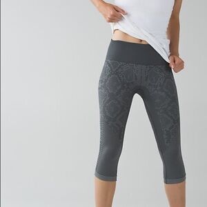 lululemon athletica Gray Patterned Leggings